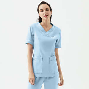 Uniformes de Enfermería Profesionales de Alta Calidad en Algodón y Poliéster, Uniformes Médicos de Manga Corta, Conjuntos de Uniformes de Hospital Unisex - Product Image 5