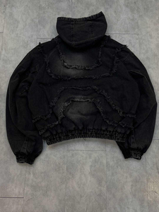 Sudadera con Capucha Nesta Sports Personalizada, Estilo Vintage, Lavado Ácido, 430GSM, Felpa Francesa con Efecto Desgastado y Forro de Waffle para Hombre - Product Image 6