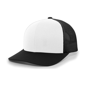 Casquette Trucker Noire Personnalisée en Maille, 6 Panneaux, Ajustable, Unisexe, Décontractée, Printemps-Été, Logo Thermocollé sur Panneau Avant 2027 100% - Product Image 4