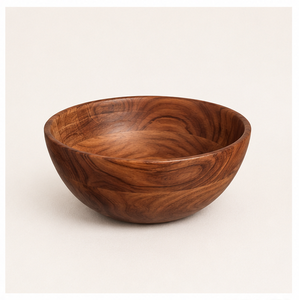 Tazón de Ensalada de Madera de Acacia Hecho a Mano, Ecológico, Tazón para Servir de Madera Sólida, Utensilios de Cocina para el Hogar y Restaurantes - Product Image 5