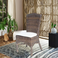 Chaise de salle à manger ROMAN, faite à la main, en rotin moderne, pour hôtel, maison et salle à manger