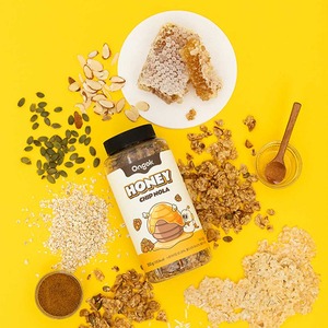 [FARMTOGLOBAL] Ongok Honey Chipnola Whole Grain Granola Cereal Baked <b>Snack</b> for Office & Home Breakfast Use - Product Image 1