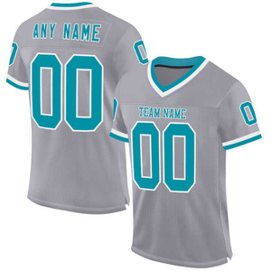 Maillot d'entraînement de football américain à manches courtes grande taille, personnalisable avec logo sur le devant, 100 % polyester, pour équipes, vente en gros OEM ODM - Product Image 6