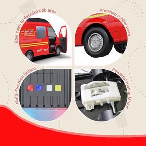 Camion de livraison postal jouet en plastique à friction avec son et lumières LED, idéal pour les enfants, cadeau d'anniversaire, en promotion au meilleur prix - Product Image 3