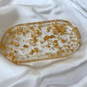 Plateau de mariage multifonctionnel Zahra Luxe en bois, motif Art Déco végétal - Product Image 1