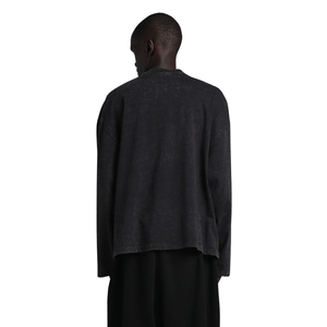 Custom Heavyweight Cotton Acid Wash Long Sleeve <b>T</b> <b>Shirt</b> Oversized Drop Shoulder Men <b>Pocket</b> Streetwear Tee - Product Image 5
