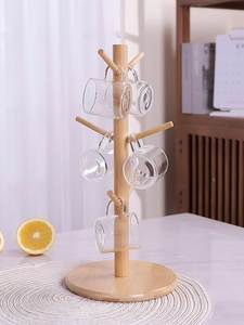 Eco Friendly Wooden Bamboo Mug Holder Natural Coffee Cup Organizer Display <b>Rack</b> Wholesale Vietnam Export Supplier - Product Image 5