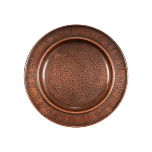 Assiette de présentation ronde en cuivre, aspect décoratif, faite à la main, idéale pour la maison, les hôtels, les mariages, la vaisselle de table et les plats – En promotion - Product Image 4
