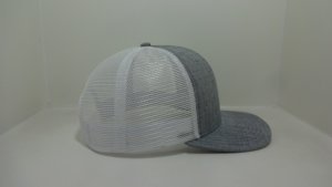 Casquette Trucker Grise Personnalisée en Maille avec Logo Brodé sur le Panneau Avant, 6 Panneaux, Réglable, Unisexe, Décontractée, Printemps-Été - Product Image 4
