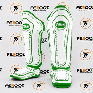 Protège-tibias blancs et noirs, nouveaux modèles les plus vendus, équipement de protection professionnel MMA Boxe OEM pour le combat et le sparring, tous designs - Product Image 4