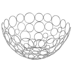 ชามใส่ผลไม้ทำจากโลหะทนทานสำหรับตกแต่งโต๊ะดีไซน์แบบมีห่วงน้ำหนักเบา - Product Image 1