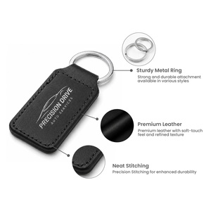 Premium <b>Leather</b> <b>Keyring</b> With Multi Colors <b>Leather</b> Keychains For Corporate Business Souvenirs - Product Image 4