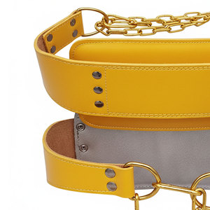 2026 New Arrival Unisex Leather Dipping <b>Belt</b> Adjustable Compression Dip <b>Belt</b> With Long Steel Chain Custom Logo Gym Workout <b>Belt</b> - Product Image 2