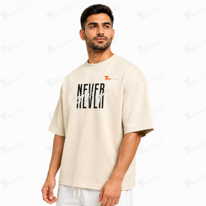 T-shirts oversize pour hommes, mode hip-hop, 100% coton, tissu lourd 220g, manches courtes, col rond, coupe urbaine, séchage rapide, respirant - Product Image 2