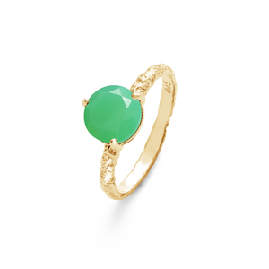 แหวนเงินแท้ 925 ประดับคริสตัลไครโซเพรสทรงกลมเจียระไนแบบคาโบชอง งานแฮนด์เมด ปี 2026 เครื่องประดับคุณภาพสำหรับผู้หญิง - Product Image 2