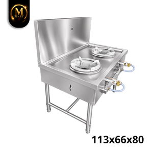 Estufa de Gas Doble de Acero Inoxidable Moderna, de Alta Resistencia, con Dos Quemadores de Alta Potencia para Catering, la Más Vendida en Malasia - Product Image 3