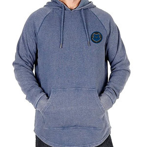 Sudadera con Capucha Azul para Hombre, Manga Larga, Logotipo Bordado, Bolsillo en el Pecho Izquierdo, Corte Regular Informal, Ropa de Otoño - Product Image 1