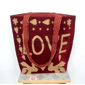 Bolso Tote de Terciopelo para Mujer, Gran Capacidad, Bolso de Hombro Acolchado Suave, Bolso de Moda con Logotipo Personalizado, Venta al Por Mayor - Product Image 2