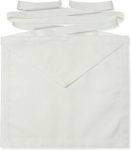 Juego de 12 delantales funerarios blancos masónicos |   Tela de Lona Premium con Cinta Negra – Regalia Tradicional Hecha a Mano - Product Image 2