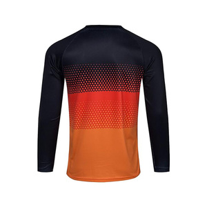 Maillot de motocross à manches longues pour homme, bicolore, blanc et noir, manches longues, séchage rapide, toutes saisons, vêtements de course moto - Product Image 5