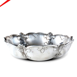 Bol de service en métal poli haut de gamme, fait main par un designer, en aluminium moulé, pour la maison, l'hôtel, les fêtes - Bol écologique - Product Image 2