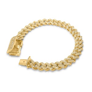 Luxury IGI Certified Iced Lab Grown Diamond Cuban Link Chain <b>Bracelet</b> 10K 14K Gold Plated Hip Hop Style Unisex D VINS JEWELS - Product Image 3