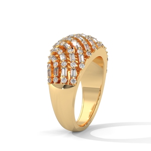 Diagonal Radiance Diamond <b>Statement</b> <b>Ring</b> - Product Image 2