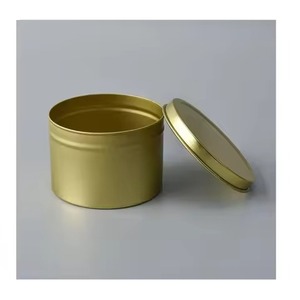 Contemporary Metal Candle Jar Decorative Candle Holder Container Luxury Home Table Decor Accent - Product Image 4