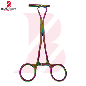 Pinza de Perforación Pennington de Acero Inoxidable de la Más Alta Calidad, Acabado Arcoíris, Pinzas para Perforaciones Corporales, Herramienta Profesional - Product Image 2