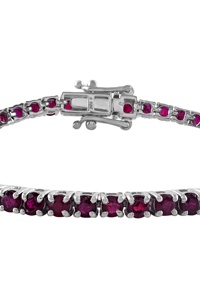 <b>Ruby</b> <b>Bracelet</b> in 92.5 Sterling Silver KLSB-20248 - Product Image 2