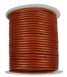 RELIANCE LEATHER PRODUCTS Cordon rond en cuir de couleur métallisée bronze pour les résultats de bijoux et les composants fabriqués en IN;34648 - Product Image 1