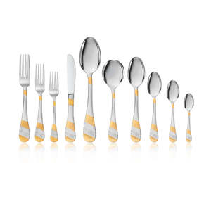 Fiona Gold Stainless Steel Cutlery Elegant <b>Dinnerware</b> Sets - Product Image 1