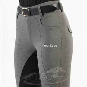 Leggings d'équitation professionnels en silicone avec grip pour la compétition, confortables, extensibles et à taille ajustée pour une tenue sécurisée. - Product Image 1