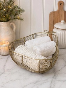 Pear Shape Metal Wire Fruit <b>Basket</b> For Gift Hampers Dining <b>Table</b> Serving Decorative Fruit Display And Guest Entertaining - Product Image 2
