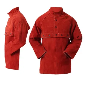Chaqueta de Soldadura de Alta Calidad Hecha de Cuero Dividido, Chaqueta de Seguridad para Soldador de Primera Calidad, Fabricante en Pakistán - Product Image 1