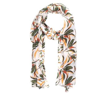 Écharpe longue en viscose pour femme avec imprimé feuilles, légère, décontractée, accessoire d'été pour un usage quotidien - Product Image 1