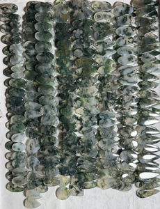 โมสอาเกตคู่แบบคาโบชองสำหรับทำต่างหูและแหวน โมสอาเกตคู่แบบคาโบชองจากธรรมชาติ พลอยหลวม - Product Image 2