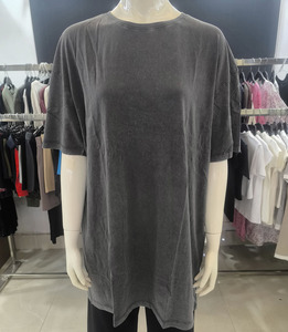 Camiseta Rosa de Corte Regular para Mujer con Logotipo, Cuello Redondo, Hombros Caídos, Top Largo Informal de Verano, 100% Algodón Jersey, Talla 6XL - Product Image 5