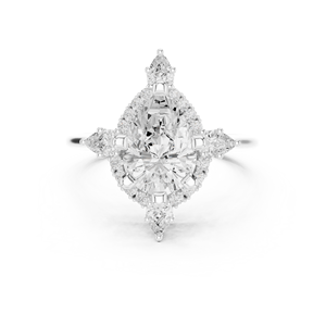 Anillo de Moda con Cadena de Eslabones de 14K y Baño de Oro de 10K, Estilo Étnico, con Moissanita, de Drip Stone Jewels - Product Image 4