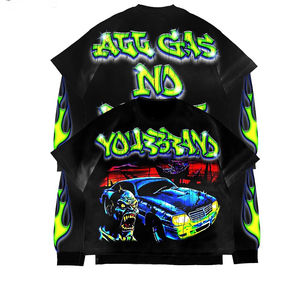 Camiseta de Manga Corta Oversize para Hombre al por Mayor, Personalizada, Lisa, con Estampado Gráfico, de Algodón Pesado, Estilo Vintage, Lavado Ácido, Tallas Grandes, 100% Algodón - Product Image 6