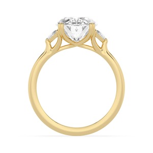 Anillo de compromiso Regal Oval y de media luna con diamante cultivado en laboratorio en oro rosa de 10K, 4.42 quilates, joyería nupcial de lujo. - Product Image 6