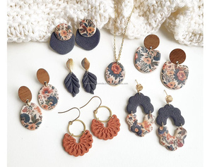 Pendientes de aro de resina bohemia de alta calidad, el mejor diseño único con perlas para niñas y mujeres para compromiso de boda o regalo - Product Image 2