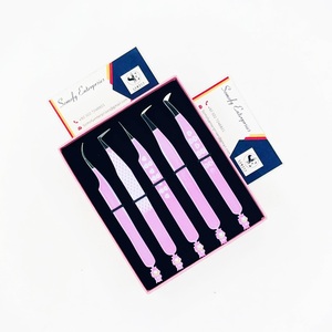 Pinzas para Pestañas Somofy Enterprises de Acero Inoxidable con Punta Suave, Juego de Precisión, Caja con Logotipo Personalizado, 10 mm, Agarre Perfecto, Recubiertas de Papel - Product Image 2