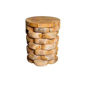 Tabouret en racine de teck artisanal de luxe ARTERRA, design rustique et moderne, respectueux de l'environnement, pour hôtel, appartement, entrepôt - Product Image 1