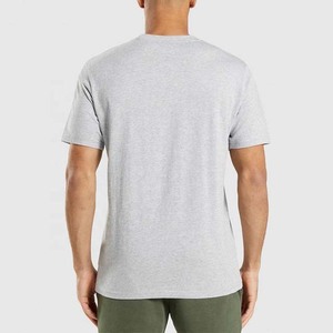 T-shirt à manches courtes pour homme, col rond, coupe classique, gris uni, jersey de coton, style décontracté, streetwear d'été, t-shirts pour homme - Product Image 2