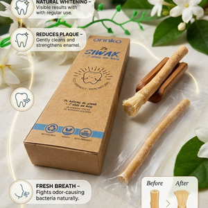 Herbal Organic Miswak Teeth Cleaning Sticks Pack of 2 with Wooden Holder Natural Fresh Breath Gum Care and Teeth Cleaning - Product Image 6