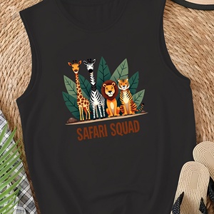 เสื้อกั๊กลำลองสำหรับผู้หญิงสัตว์ซาฟารีเนื้อยีราฟ - Product Image 2