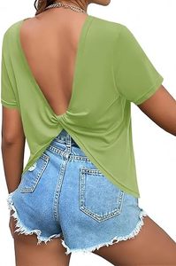 Camisetas sin espalda de color liso de punto, ajuste regular, estilo casual, para mujer, ropa de verano, blusas sin espalda, gran oferta - Product Image 6