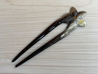 Épingle à cheveux en véritable corne de bœuf écologique pour femme, style vintage, support pour chignon, faite à la main, haute qualité, vente en gros pour mariage