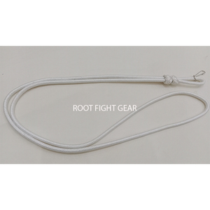 Cordon en fil de soie blanc avec croix en soie noire à l'intérieur, cordon de sifflet fait main en coton blanc pour lanière d'épaule - Product Image 3